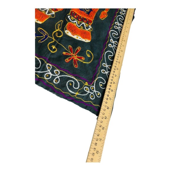 3070 boho tablecloth Runner sequin embroidered - Picture 4 of 5
